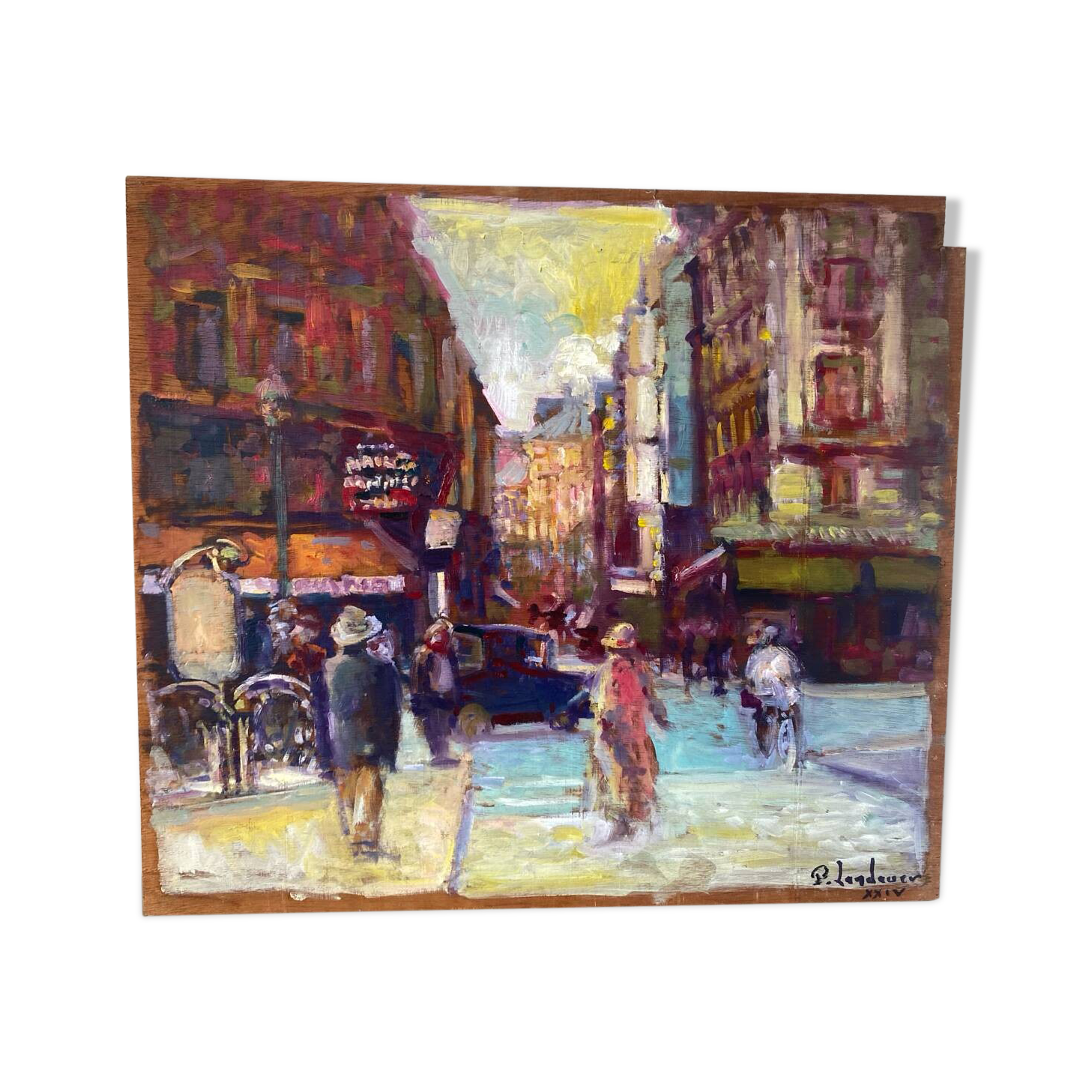 Parisian landscape signed Landauer