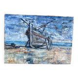 Signed stranded boat from 1973