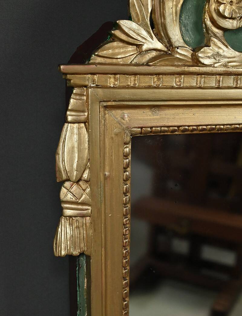 Golden wooden mirror, Louis XVI style – early 20th century