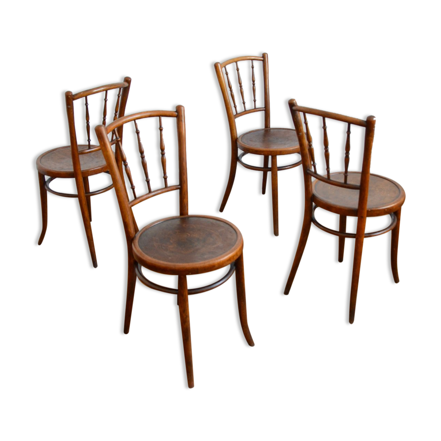 Suite of 4 chairs bistro Baumann