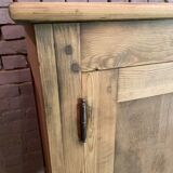 Vintage Parisian buffet made of raw wood