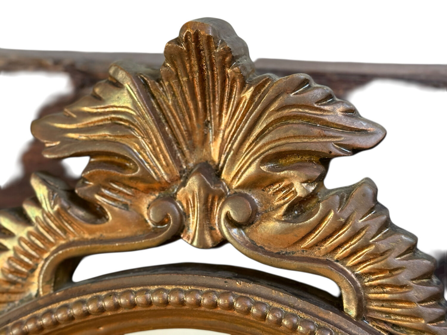 Golden wooden mirror from the 1950s France