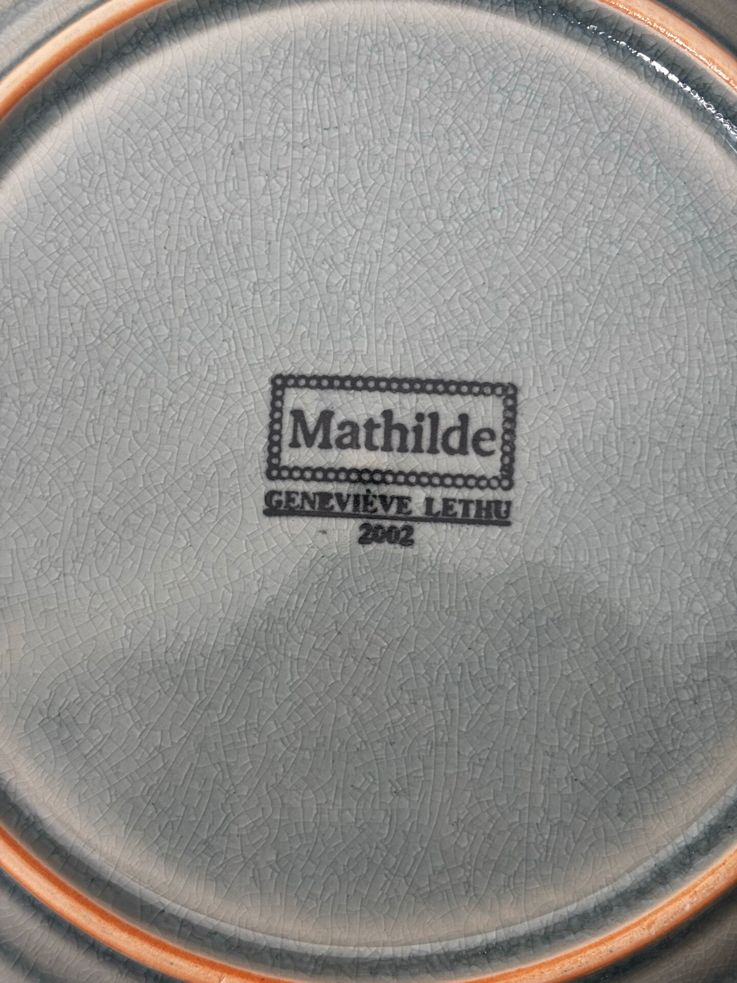 Ensemble assiette plate et bol Geneviève Lethu Mathilde