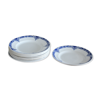 Lot of 9 art deco plates Moulin des Loups
