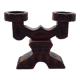 Brutalist wooden candlestick