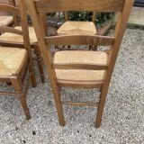 Série de 6 chaises rustiques