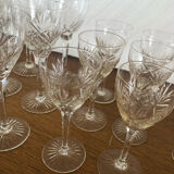 Chiseled crystal glass set