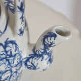 Chinese ceramic teapot with blue patterns