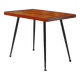 Modernist wood & steel coffee table France 1950s