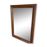 Grand miroir mural avec élégant cadre en bois