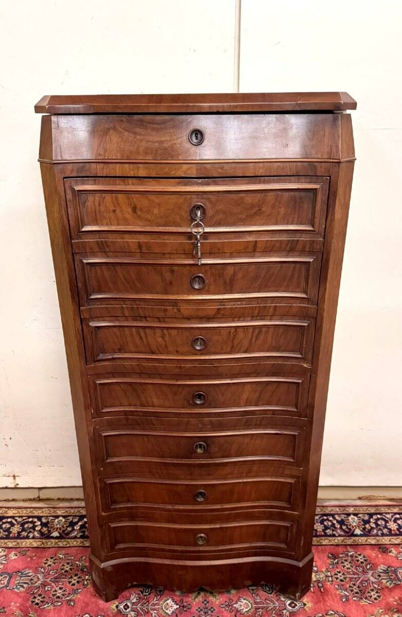 curved secretary in the guise of a Napoleon III period weekly desk