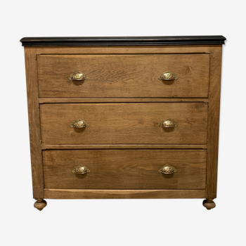 Chest of drawers three drawers in old oak