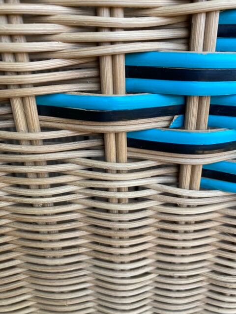 Old rattan armchair
