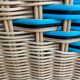 Old rattan armchair