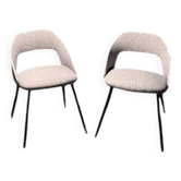 Paire de chaises tonneau des années 50, esprit Pierre Guariche