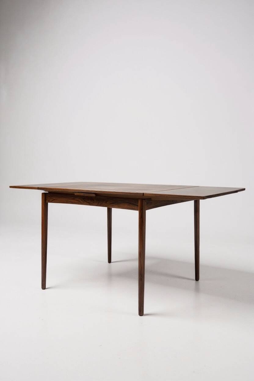 Table à manger carrée extensible scandinave - Poul Hundevad - 1960