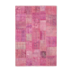 Hand-Knotted Oriental Overdyed 207 cm x 301 cm Pink Patchwork Carpet