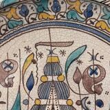 Morocco Fez flat polychrome cracked said Caravelle flamboyant eighteenth diameter 34 cm