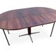 Table à manger Jorge Zalszupin ronde extensible palissandre jacaranda 1960