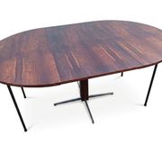 Table à manger Jorge Zalszupin ronde extensible palissandre jacaranda 1960