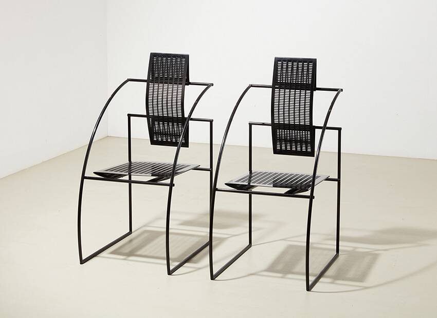 Mario Botta Pair of Quinta Chairs for Alias Italy 1986