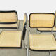 Set of 4 Cesca tubular frame cantilever dining chairs, Italy 1990s