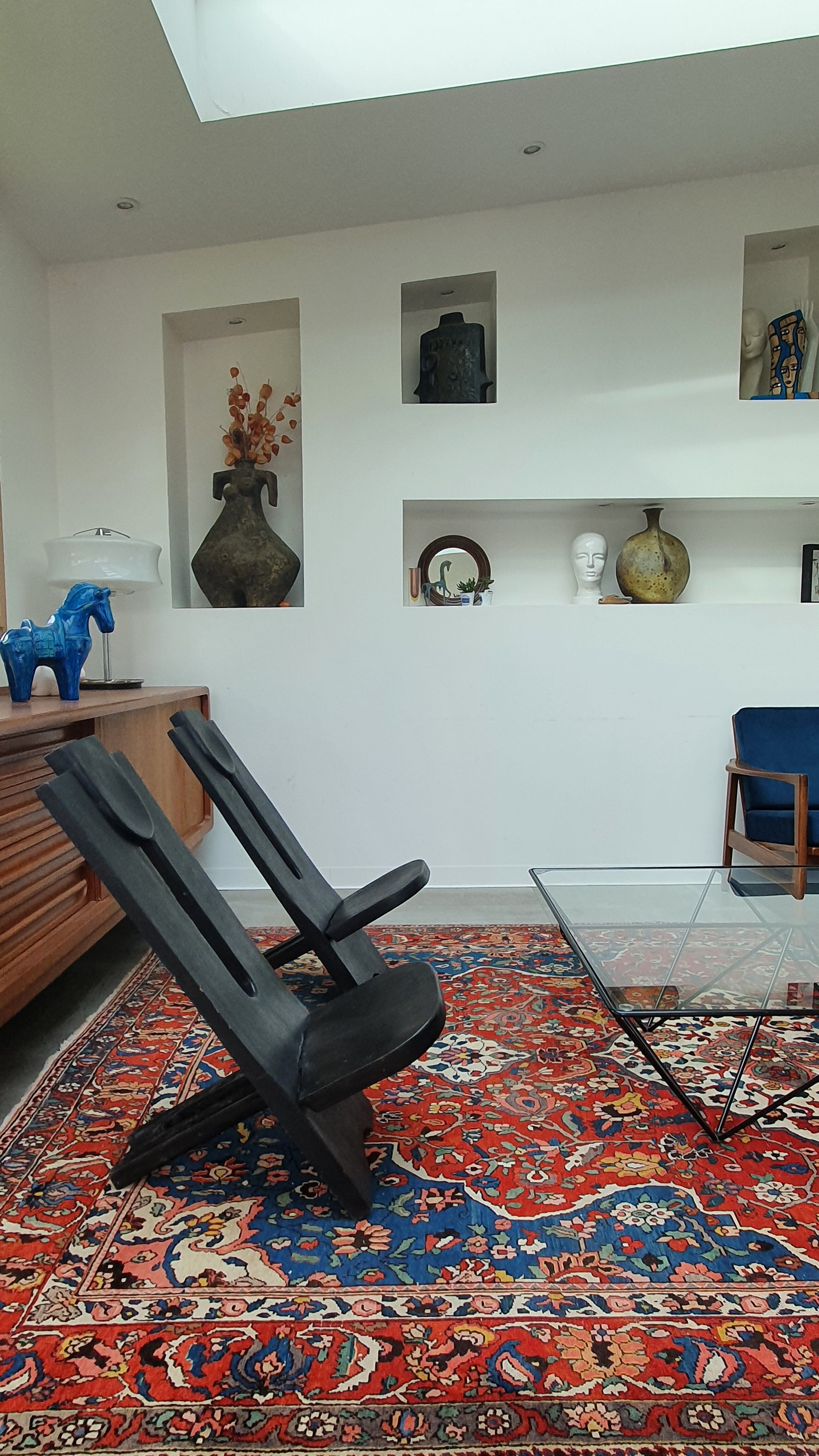 Pair of African palaver chairs