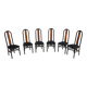 Ensemble de 6 chaises vintage de GDM, Italie, années 1980