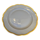 Round dish in fine Limoges porcelain