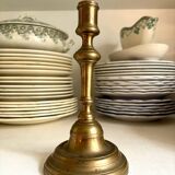 Golden brass candle holder