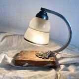 Art deco night light with marble base