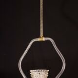 Charming clear rostrato Murano glass chandelier by Barovier & Toso, 1940s