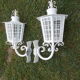 Pair of wrought iron lanterns