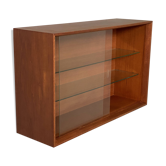 Scandinavian teak wall display cabinet from the 60s