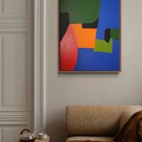 Colorful contemporary abstract on canvas