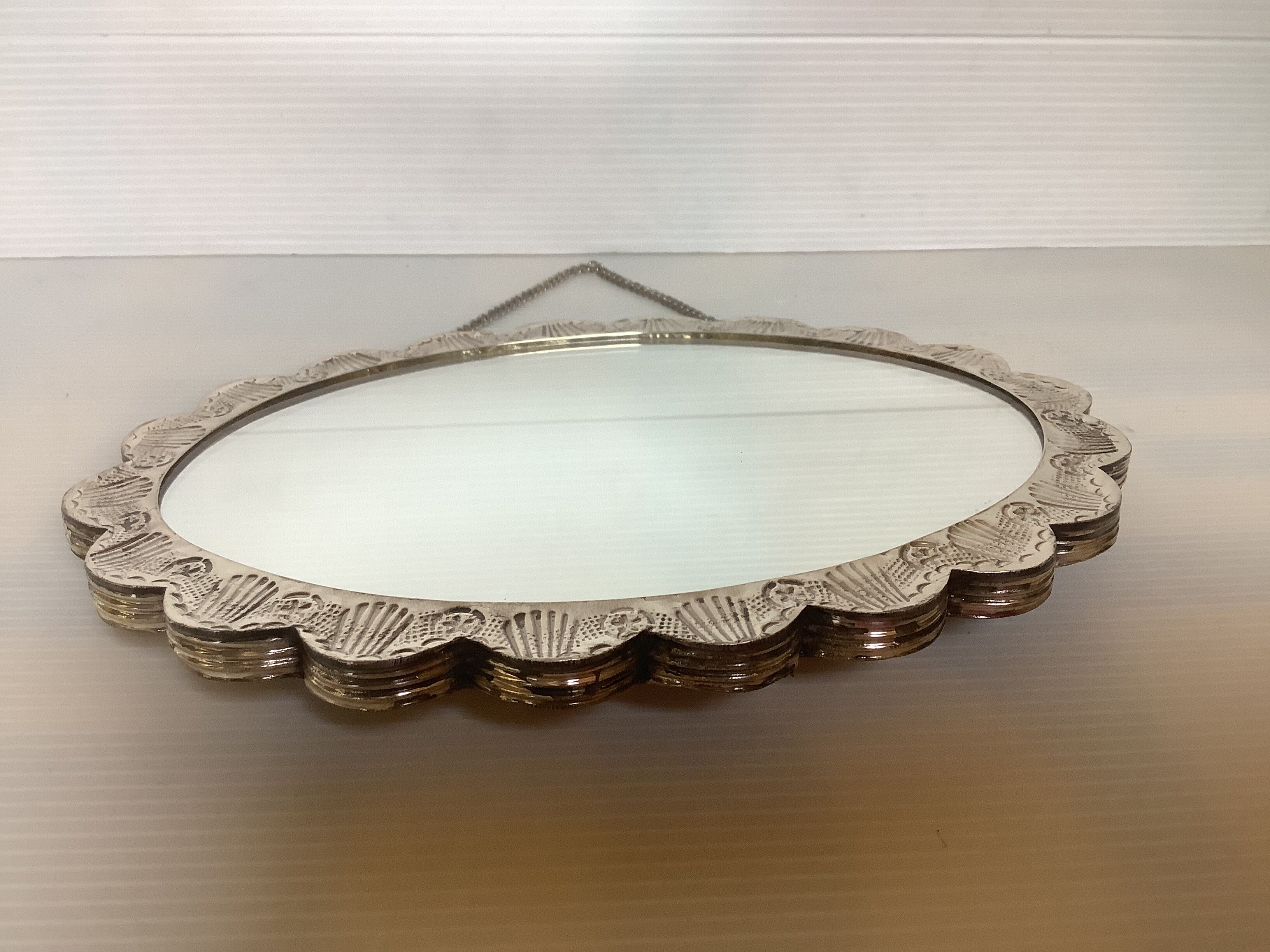 Bridal turkish mirror in silver