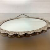 Miroir de mariée argent turc style ottoman fleurs en relief