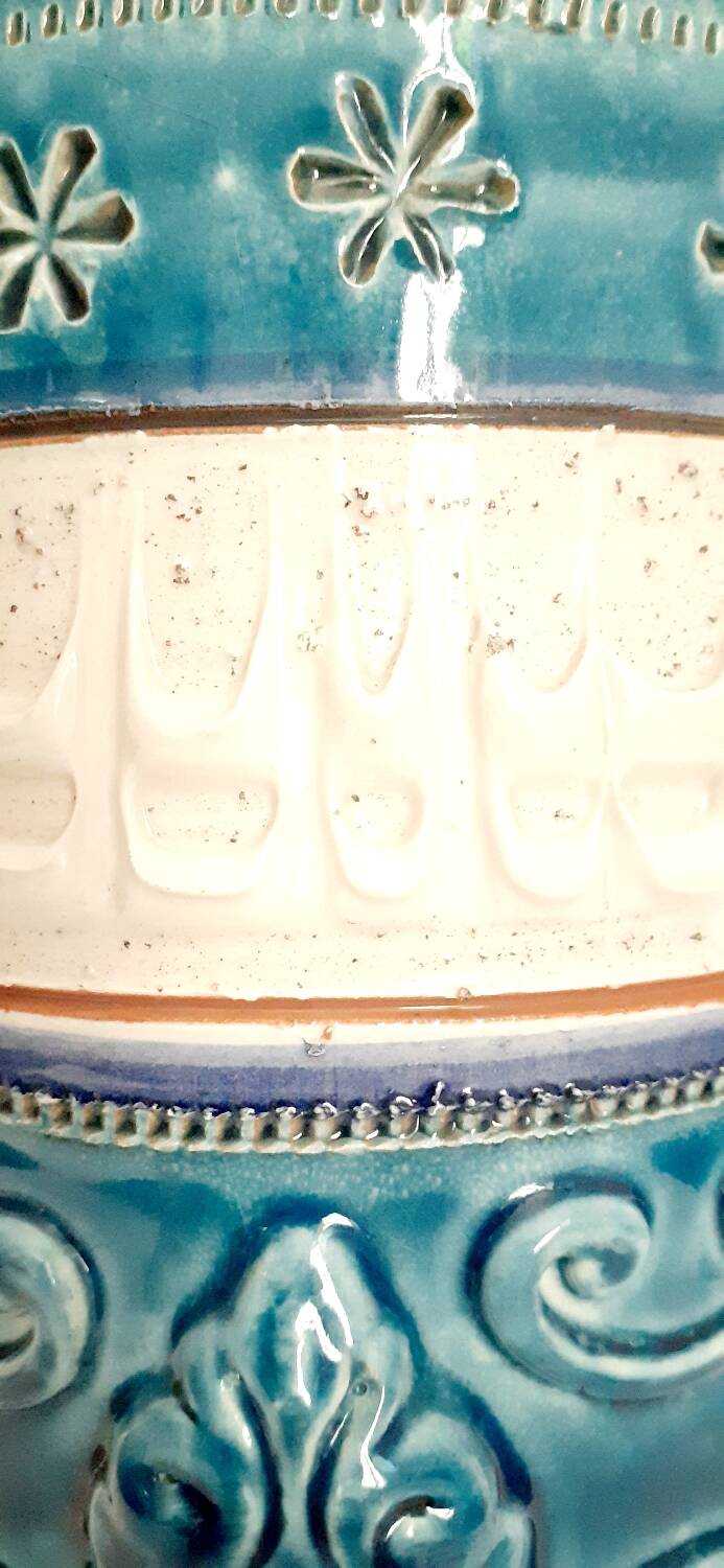 Ceramic roller vase, Italy 1970