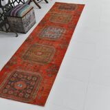 3x9 Pumpink Orange Vintage Turkish Runner Rug, 78x288Cm SK 23570