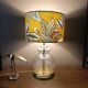 Hollywood Regency style lamp | Chic printed botanical lampshade