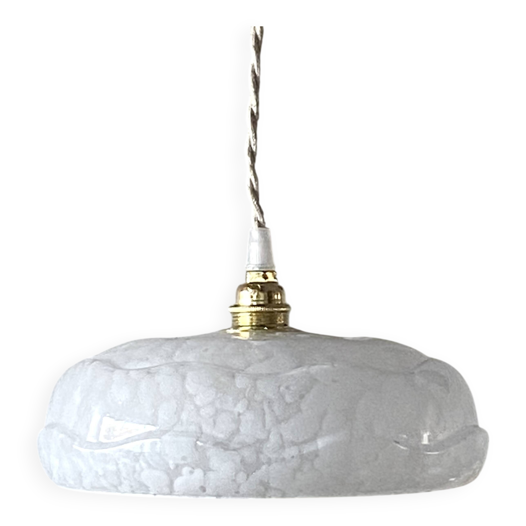 Clichy white glass pendant light
