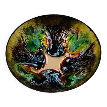 Enamelled copper catchall 60s