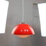 Italian Space Age Pendant in Plexiglass and Chrome, 1970s
