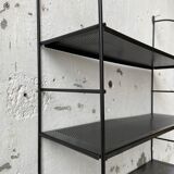 Black metal string shelf