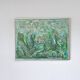 Abstract impressionism painting - Movement. Green Growth