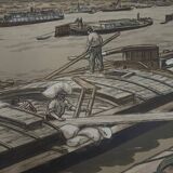 Lithograph by Henri Rivière, Parisian Landscapes - The Quai d'Austerlitz