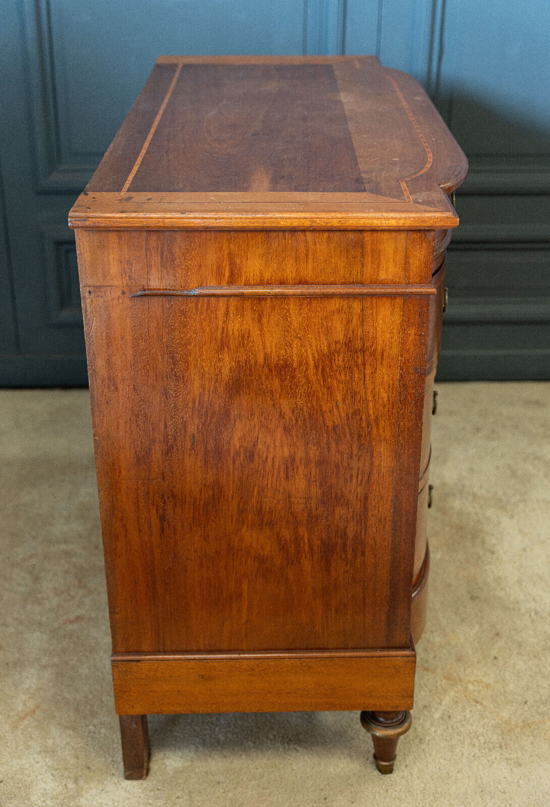 Chest of drawers 1900 Louis XVI style Marquetry 5 drawers