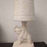 Elephant lamp in alabaster