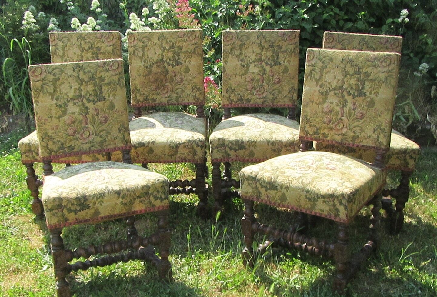 6 louis xiii style chairs
