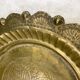 Oriental brass tray hammered
